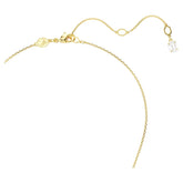 Snake pendant, Crystal pearl, Mixed cuts, Year of the Snake, White, Gold-tone plated
